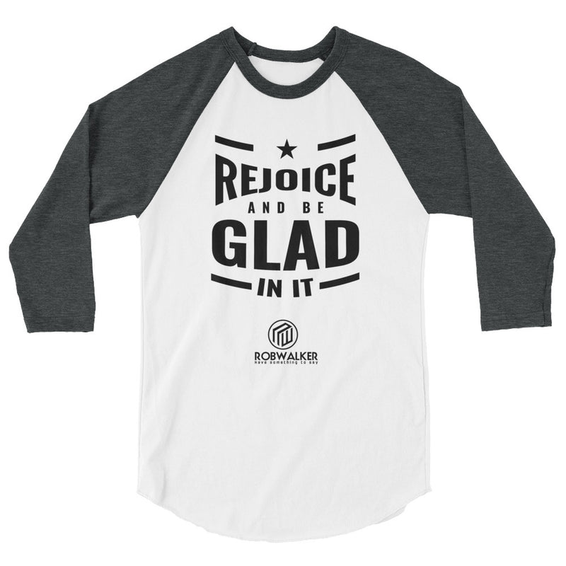 Rejoice unisex 3/4 sleeve raglan shirt front print only