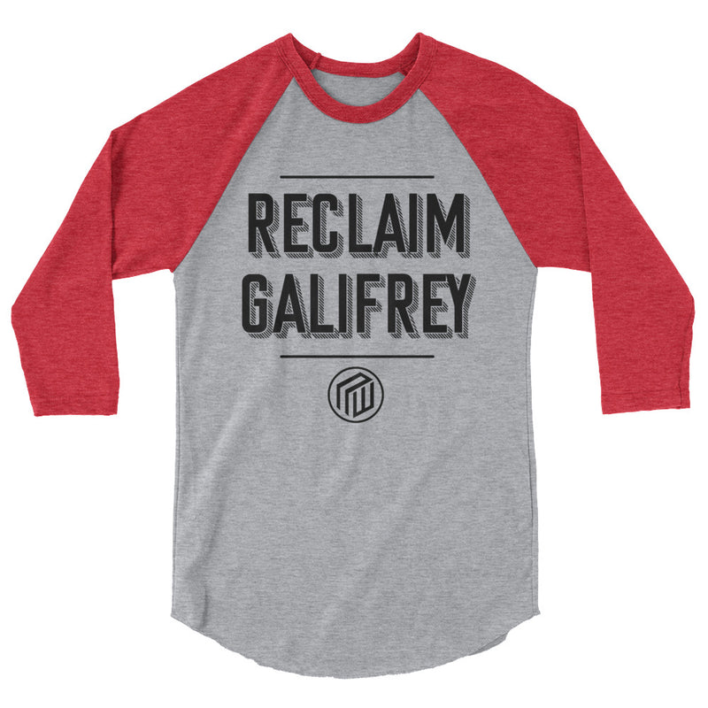 Reclaim Gallifrey 3/4 sleeve raglan shirt