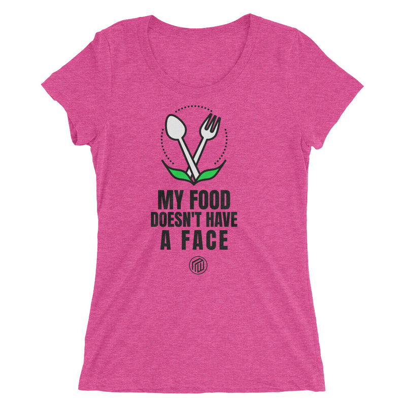My Food doesn't have a  Face Ladies' short sleeve t-shirt