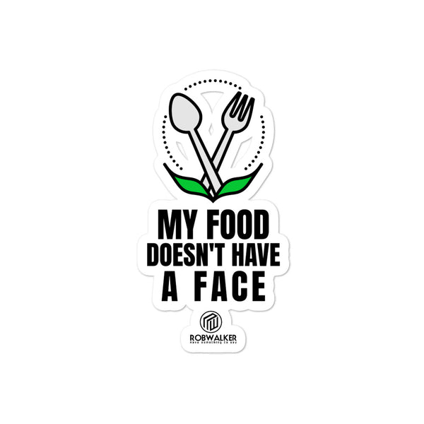 My Food Doesn't Have a Face Bubble-free stickers