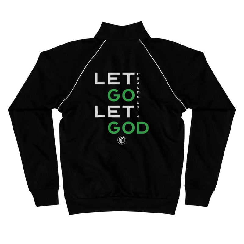 Let Go Let God Piped Fleece Jacket