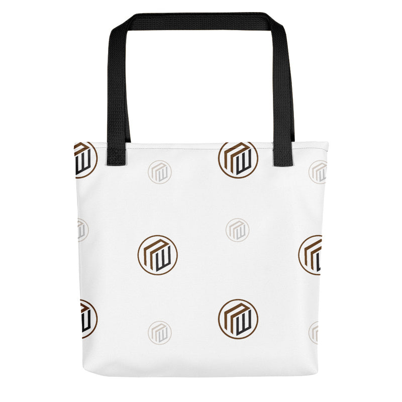 The Branded Tote-White