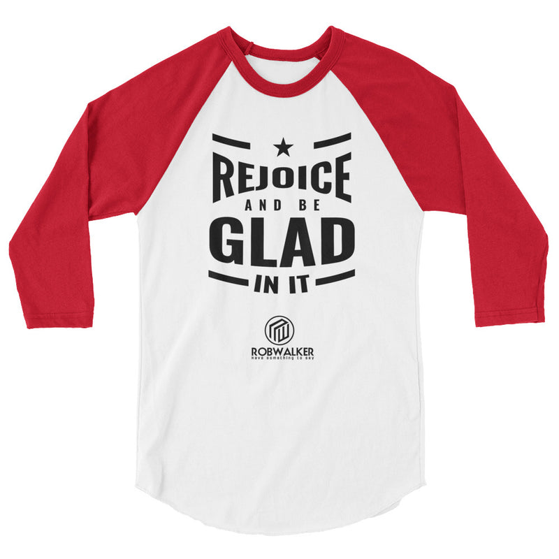 Rejoice unisex 3/4 sleeve raglan shirt front print only