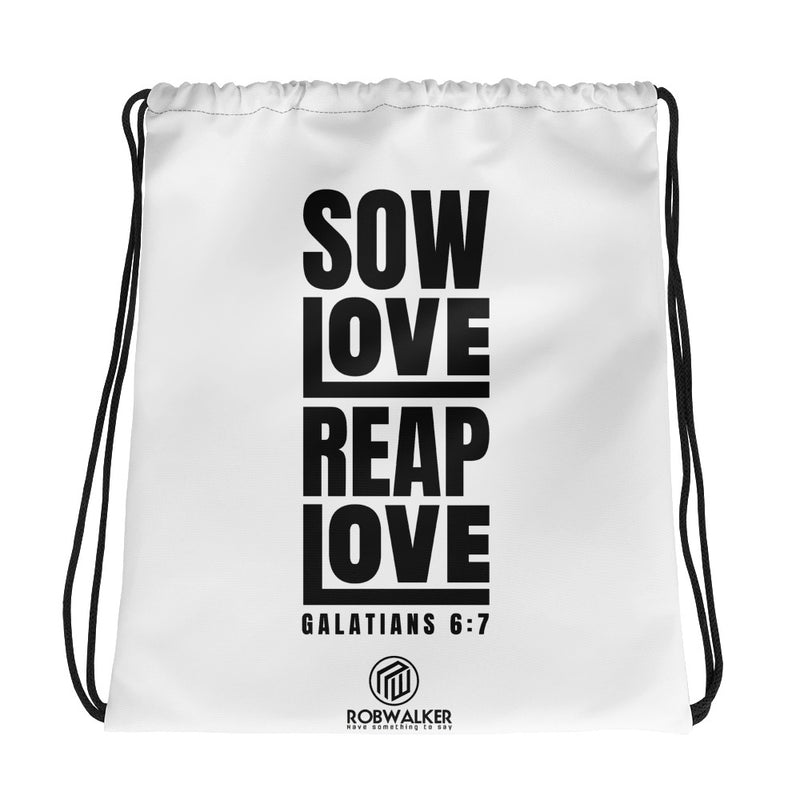 Sow Love drawstring bag