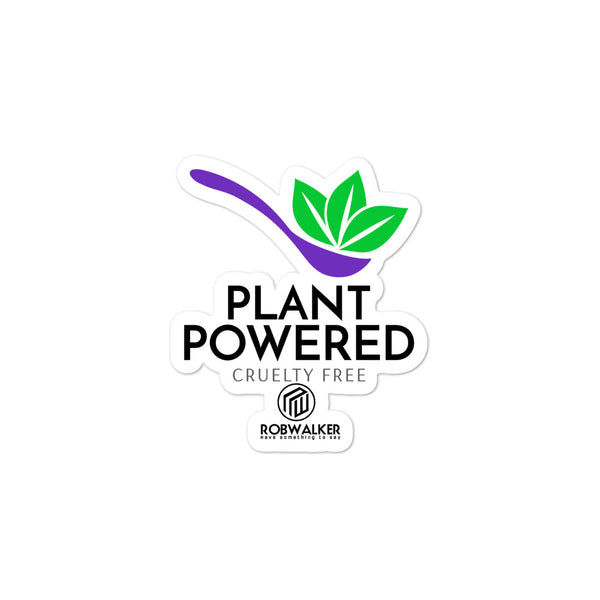 Plant Powered Spoon Bubble-free stickers