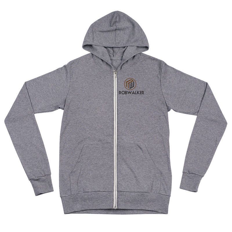 Branded Unisex zip hoodie