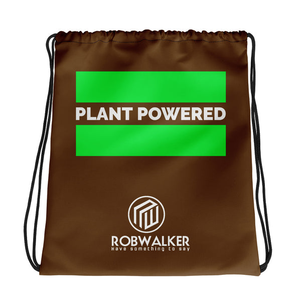 Plant =Powered Drawstring bag