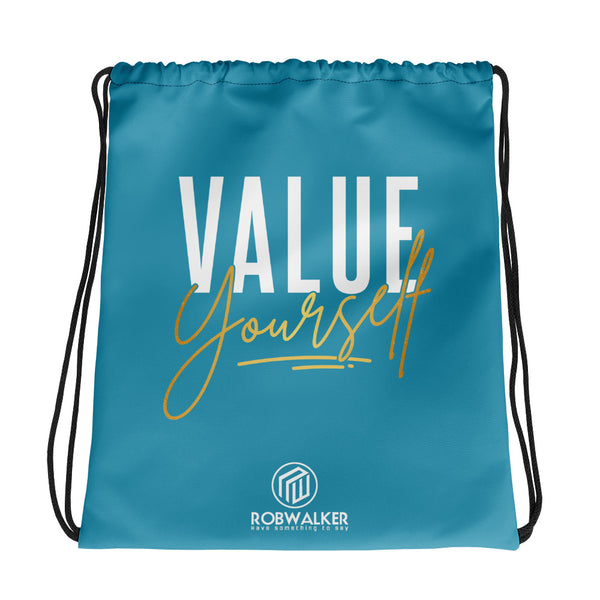 Value Yourself drawstring bag
